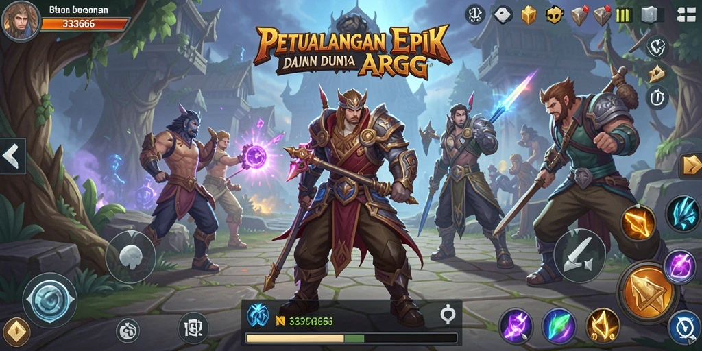 Tampilan gameplay seru dalam dunia ARPG yang menakjubkan.