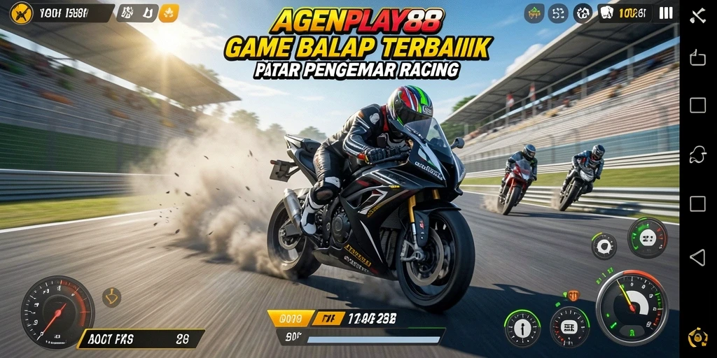 Gameplay seru dengan balapan motor di AGENPLAY88.