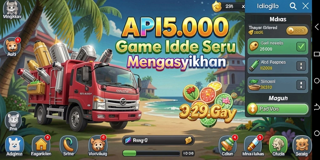 Tampilan gameplay seru dari API5000 dengan elemen Idle yang menarik.