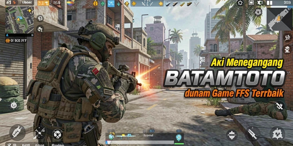 Tangkapan layar menunjukkan grafis memukau dan aksi FPS yang intens.