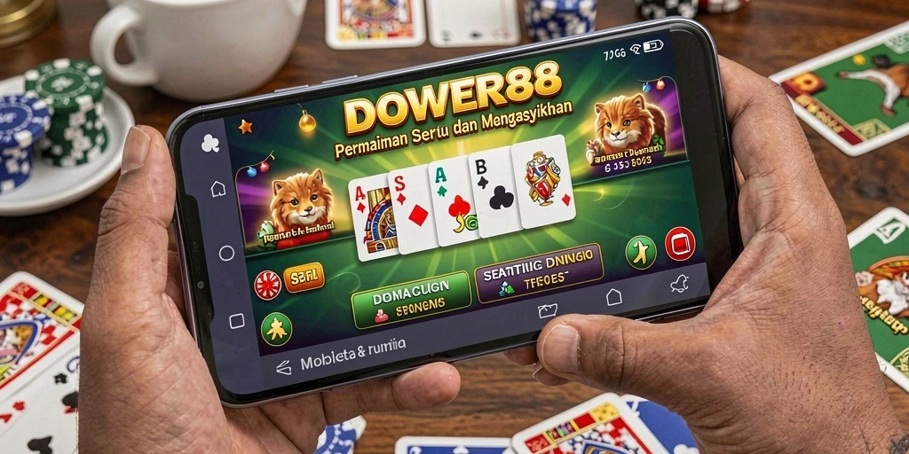 Tampilan gameplay DOWER88 yang menegangkan saat bermain Domino.