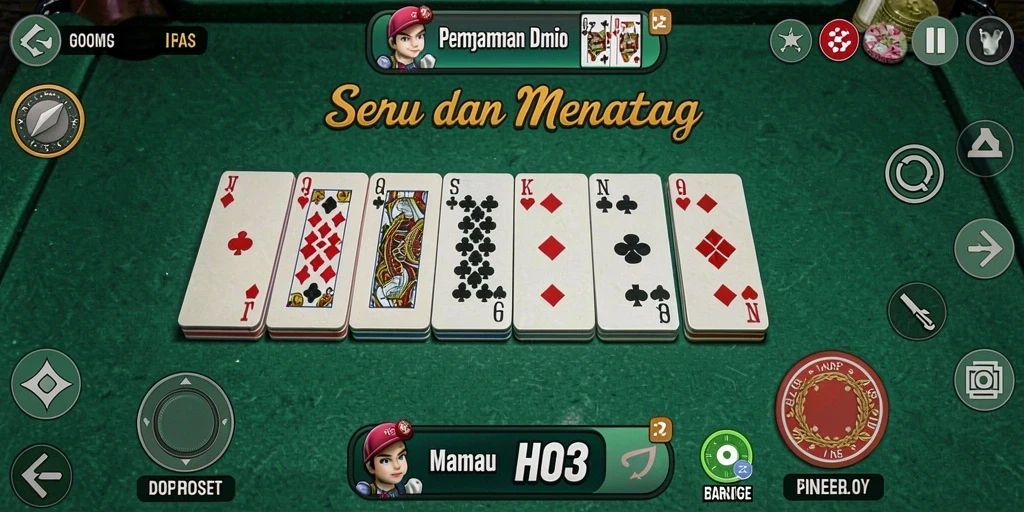 Tangkapan layar gameplay seru di HO3 menunjukkan keseruan bermain Domino.