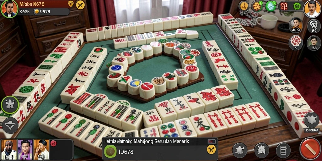 Tampilan gameplay seru dari ID678 yang menantang di Mahjong.