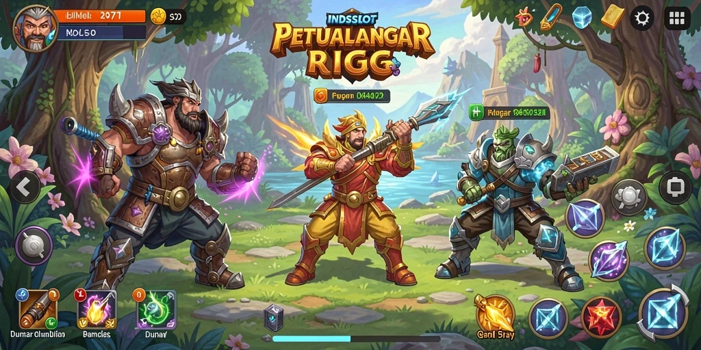 Screenshot gameplay <strong>INDSLOT</strong> menampilkan aksi pertempuran seru di dunia RPG.