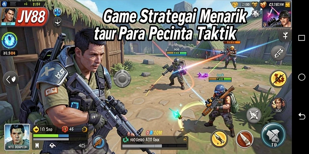 Screenshot utama JV88 menampilkan aksi strategi yang mendebarkan.
