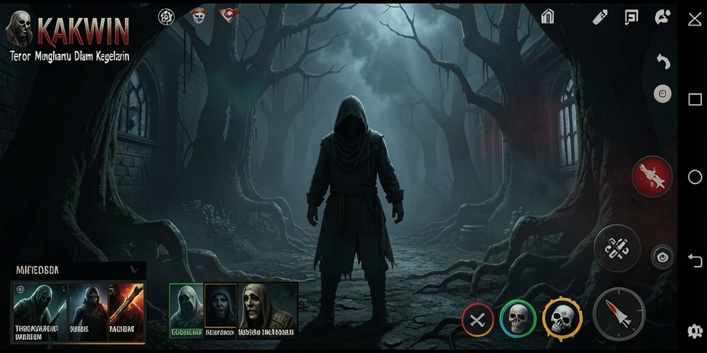 Screenshot KAKWIN menunjukkan momen ketegangan gameplay Horror.