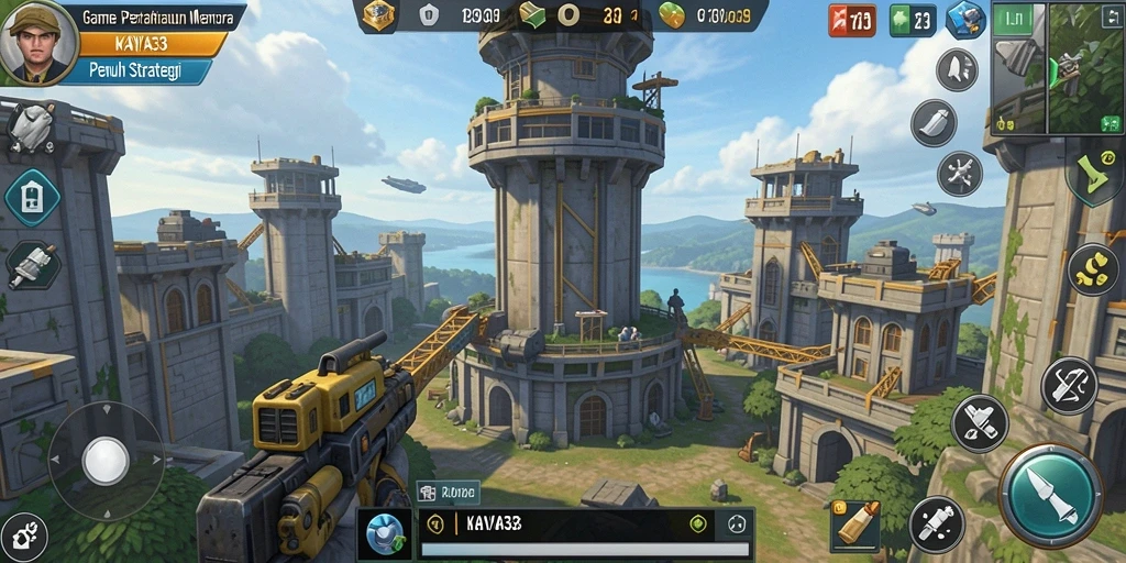 Tampilan gameplay menara yang menantang di KAYA33.