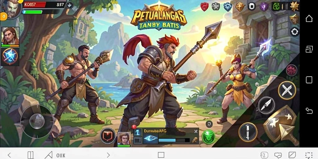 Tampilan gameplay KO857 dengan aksi seru di dunia ARPG.