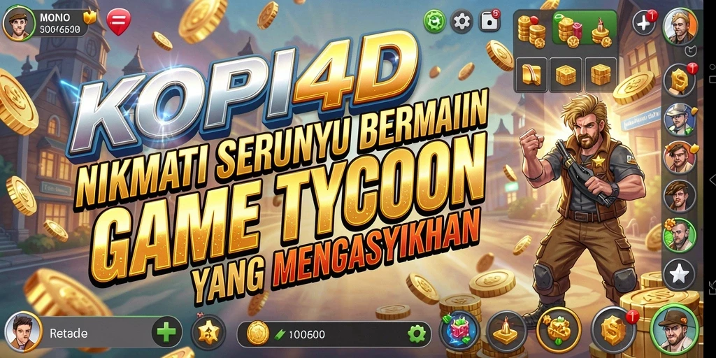 Screenshot KOPI4D menunjukkan serunya gameplay Tycoon yang menghadirkan tantangan bisnis yang menarik.