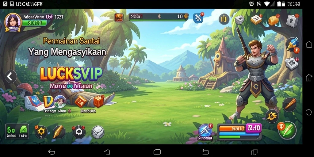 Tampilan gameplay menarik LUCKSVIP yang penuh warna.