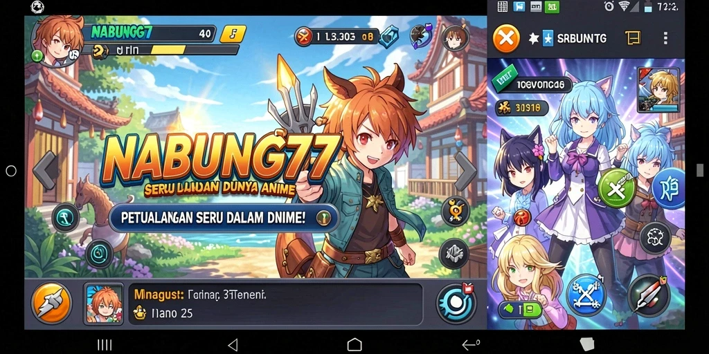 Tampilan menarik dari karakter dalam gameplay NABUNG77.