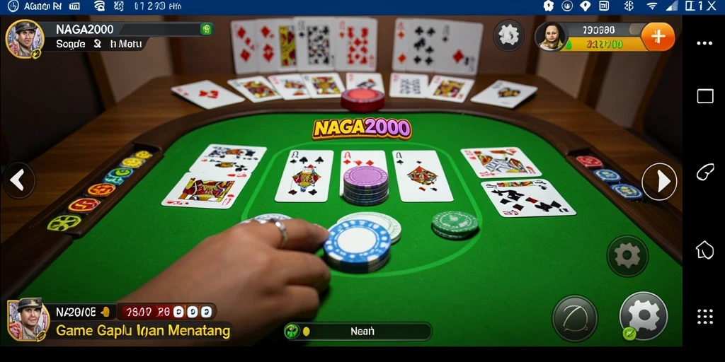 Tampilan menarik dari gameplay Gaple di NAGA2000.