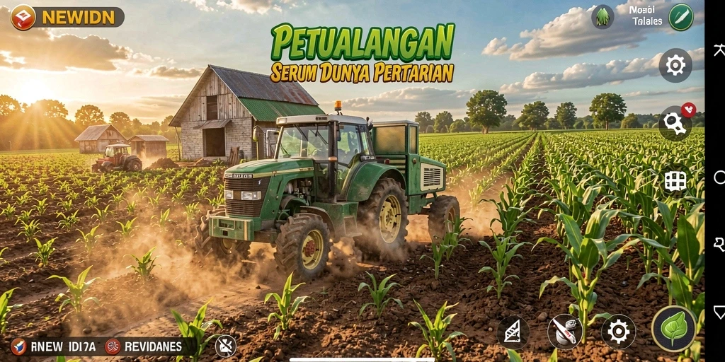 Screenshot gameplay <strong>NEWIDN</strong> dengan aktivitas bertani yang menyenangkan.