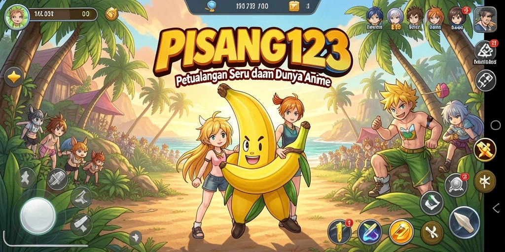 Screenshot PISANG123 menunjukkan karakter anime dalam pertempuran epik.