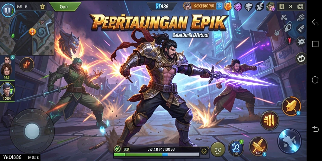 Tampilan seru gameplay bertarung di RDI88.