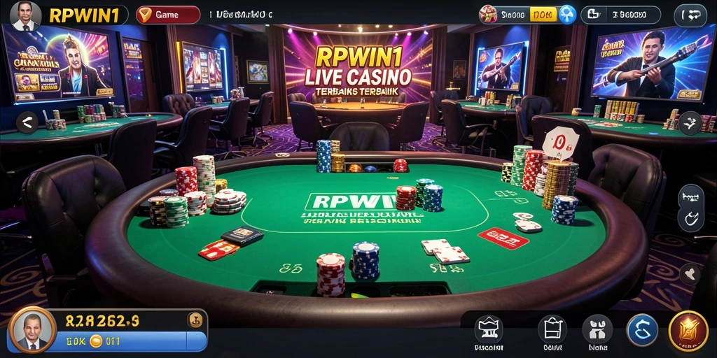 Tampilan gameplay Live Casino yang menegangkan dan interaktif di RPWIN1.