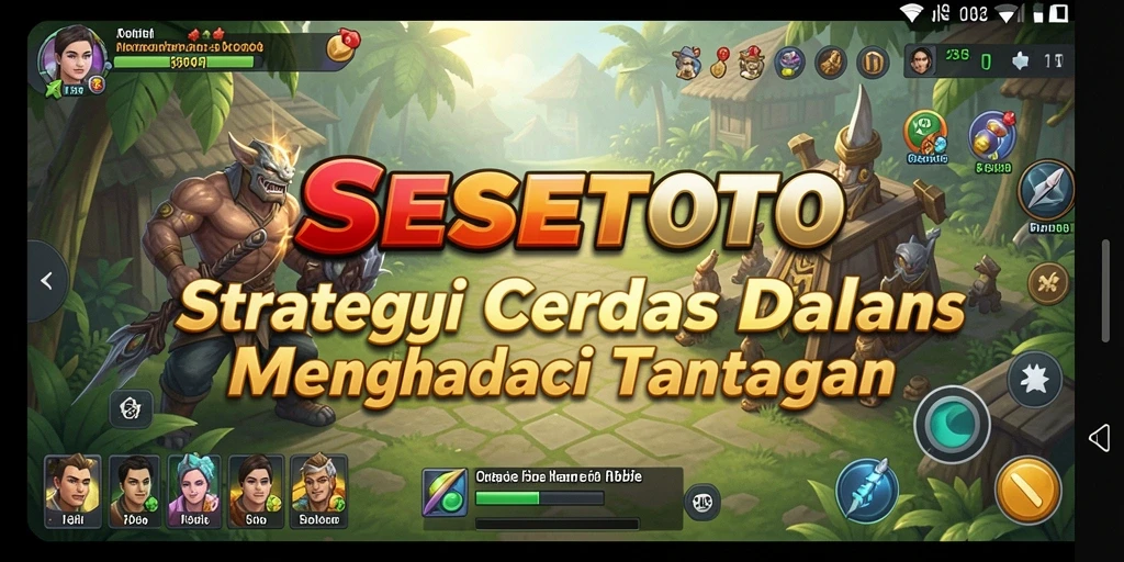 Screenshot gameplay SESETOTO menampilkan pertarungan strategi yang intens.