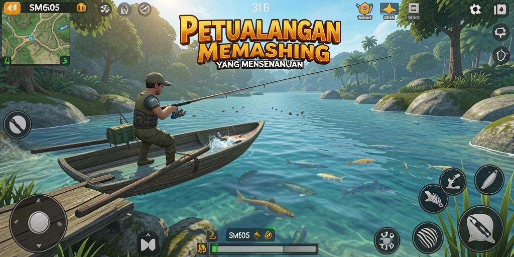 Tangkapan ikan yang menarik dalam gameplay SM605.