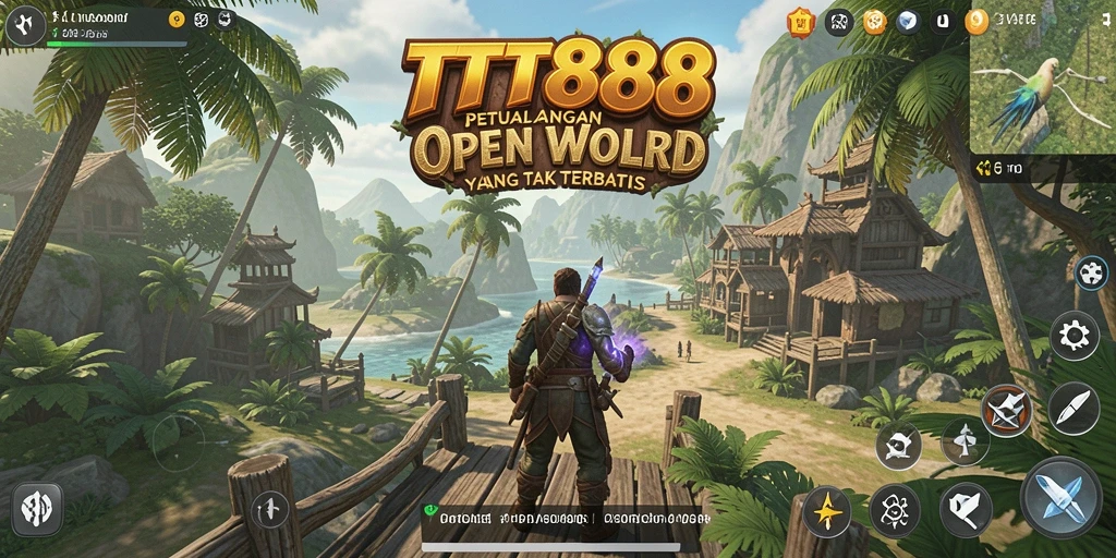 Gameplay TTT888 memperlihatkan eksplorasi dunia terbuka yang luas.