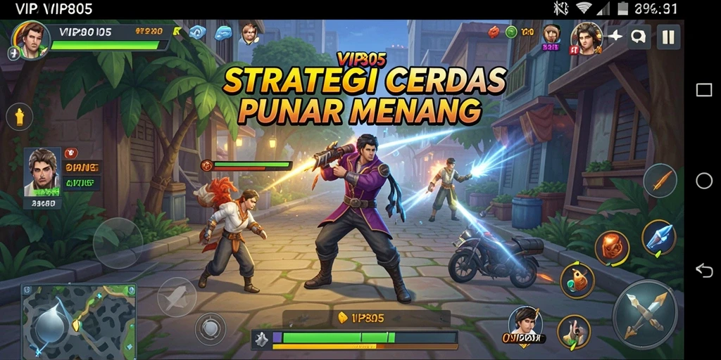 Tampilan gameplay VIP805 menampilkan pertempuran strategi yang intens.