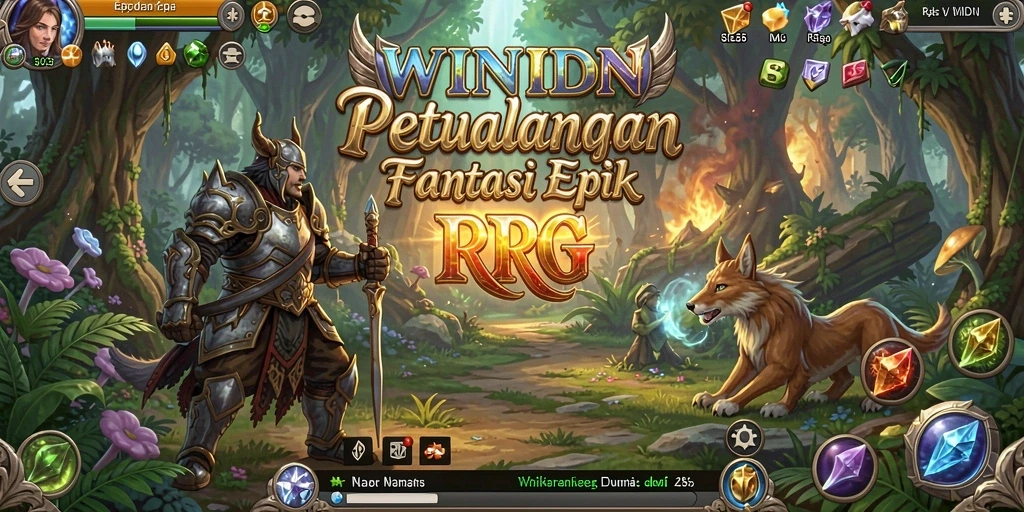 Screenshot gameplay WINIDN menunjukkan karakter dalam pertempuran epik.